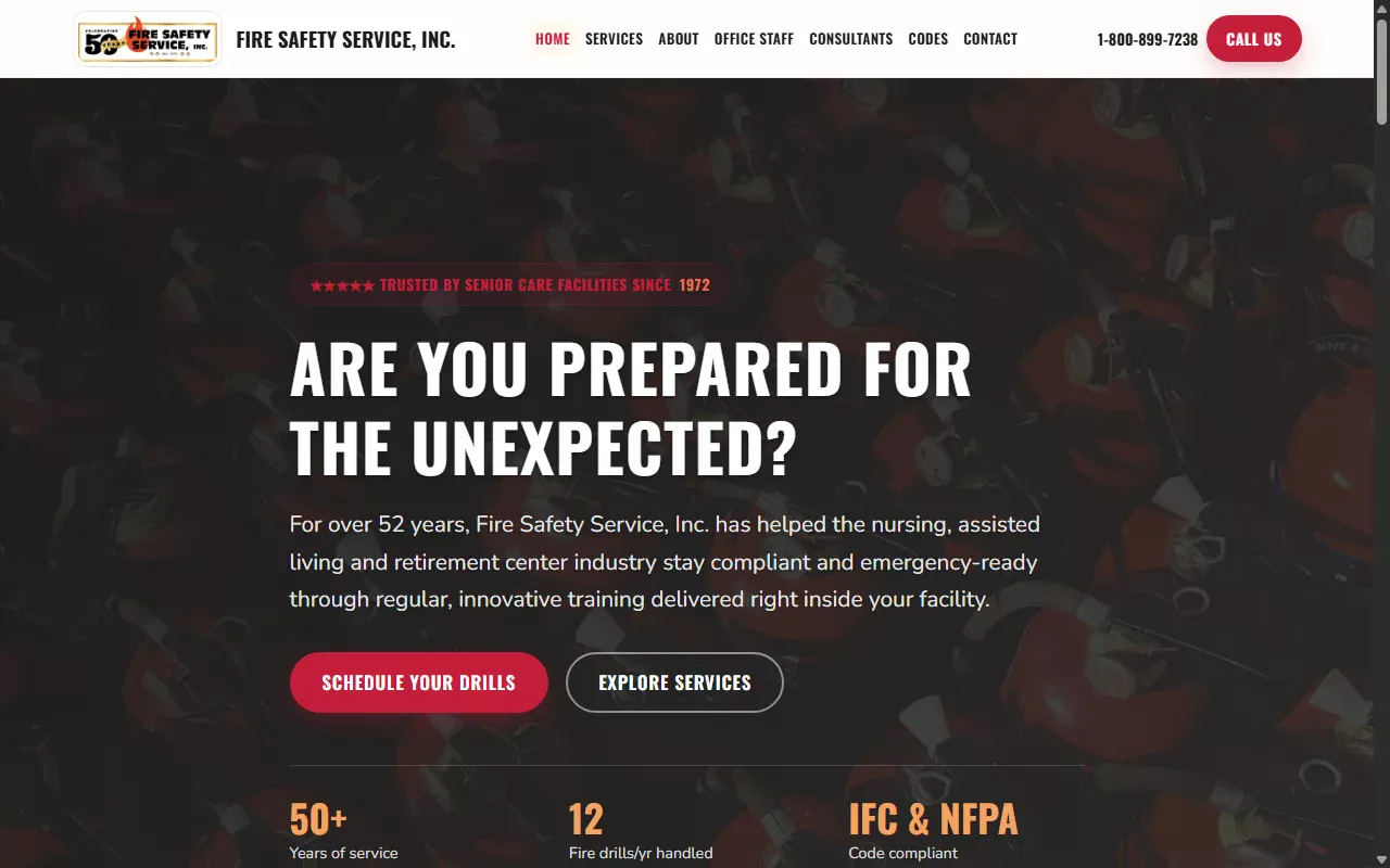 Fire Safety Service website preview