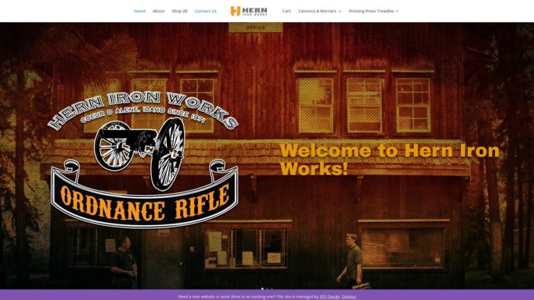 Hern Iron Works Cannons And Treadle Mfg.